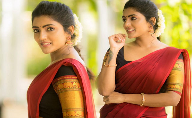 Eesha Rebba  Looking Pretty in a Half Saree