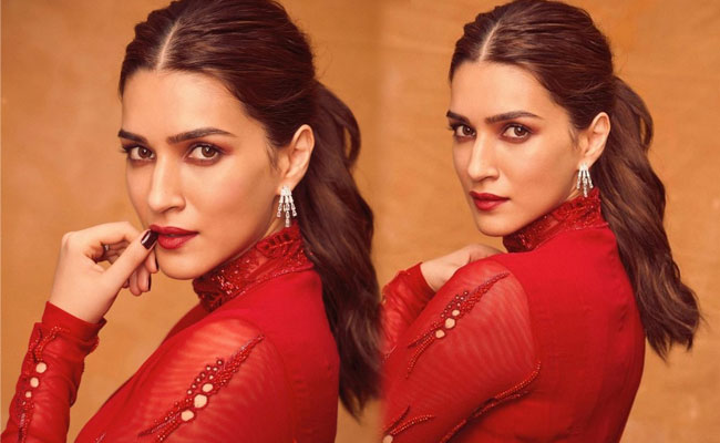 Kriti Sanon Pretty Looks in Red Dress