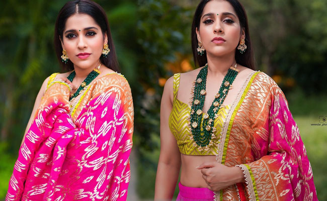 Rashmi Gautam Beautiful Pics Pink Dress