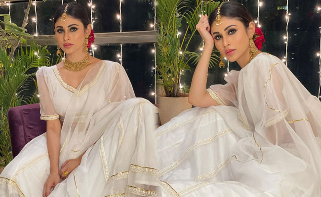 Actress Mouni Roy Latest Photoshoot in White Dress