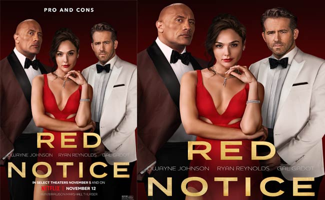 ‘రెడ్ నోటీస్’ హాలీవుడ్ తెలుగు డబ్బింగ్ రివ్యూ – పోలీసు- దొంగ జోడీ కామెడీ