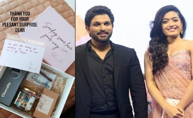 ఐకాన్ స్టార్ కు కానుకలు పంపిన శ్రీవల్లి.. ఏం పంపిందో తెలుసా?