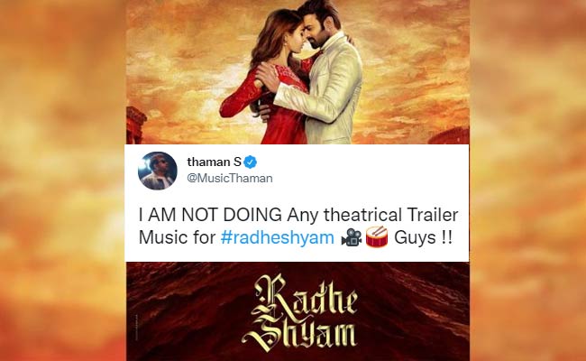 Radhe Shyam : “రాధే శ్యామ్” ట్రైలర్ రూమర్స్ పై ఓపెన్ అయ్యిన మ్యూజిక్ సెన్సేషన్ థమన్.!