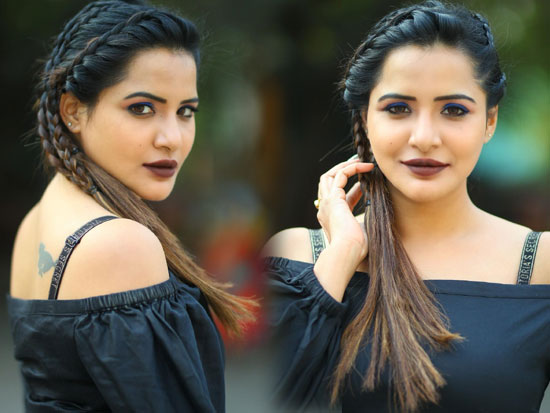 Ashu Reddy-ఆశు రెడ్డి క్యూట్ లుక్స్ ఇన్ బ్లాక్ డ్రెస్