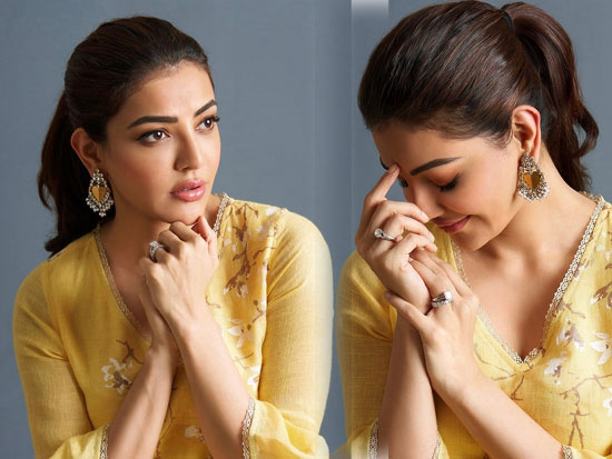 Kajal-కాజల్ HD వాళ్ళపేపెర్స్ ఇన్ యెల్లో డ్రెస్