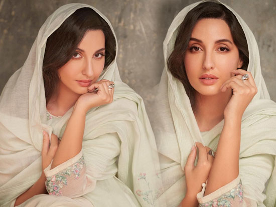 Nora Fatehi-నోరా ఫతేహి ఎలెగాంట్ లుక్స్ ఇన్ వైట్