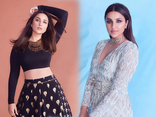 Parineeti Chopra-పరిణీతి చోప్రా అమేజింగ్ లుక్స్ ఇన్ బ్లాక్ అండ్ వైట్ డ్రెస్