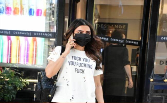 Samantha  : వైరల్ : సమంతా షాకింగ్ బోల్డ్ టీ – షర్ట్ అంత పని చేసిందా..?