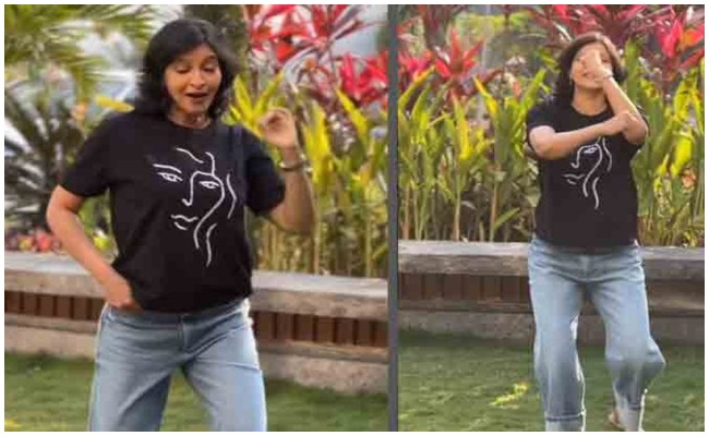 Manjula Ghattamaneni: కళావతి పాటకు హుక్ స్టెప్పులు వేసిన మంజుల…. వీడియో వైరల్!