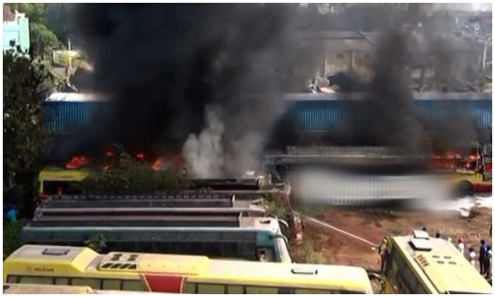 Fire Accident : ఒంగోలులో భారీ అగ్నిప్రమాదం.. కోట్ల రూపాయల ఆస్తి నష్టం..?