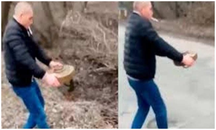 Video Viral: ప్రాణాలను లెక్క చేయని ఉక్రెయిన్ పౌరుడు.. వీడియో వైరల్..?