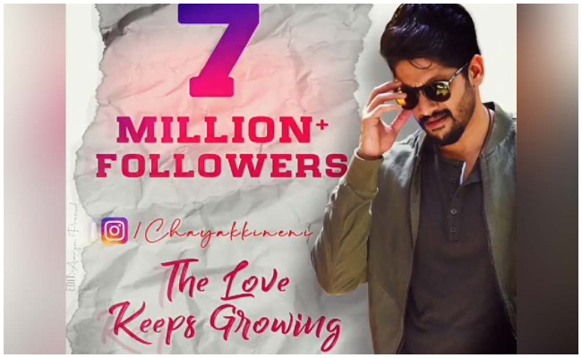 Naga Chaitanya : 7మిలియన్ ఫాలోయర్స్ తో అరుదైన రికార్డ్ అందుకున్న చైతూ…