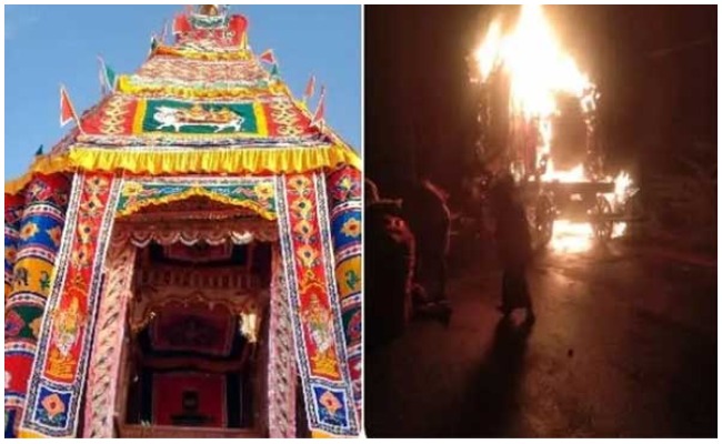 విషాదంగా మారిన ఆలయ రథోత్సవం.. కరెంట్ షాక్‌తో 11 మంది సజీవదహనం…