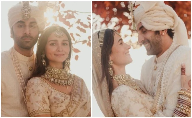 Aliya Bhatt : సందడిగా ఆలియా, రణ్ బీర్ పెళ్లి…. పెళ్లయ్యాక మీడియా ముందుకు కొత్త జంట…..!