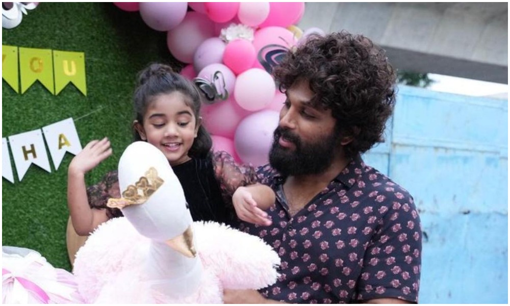 అల్లు అర్జున్ కూతురు పేరు విని షాక్ అవుతున్న నెటిజన్స్.. పిల్లలకి ఏం నేర్పిస్తున్నారంటు ట్రోల్స్!