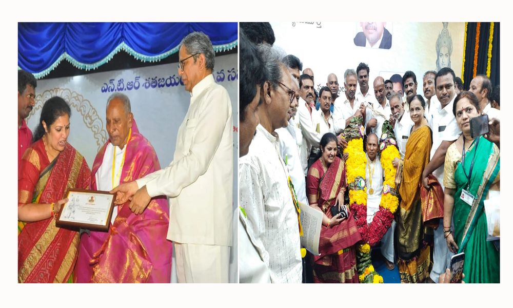 యన్టీఆర్ అభిమాని NTR RAJUకు సన్మానం!!