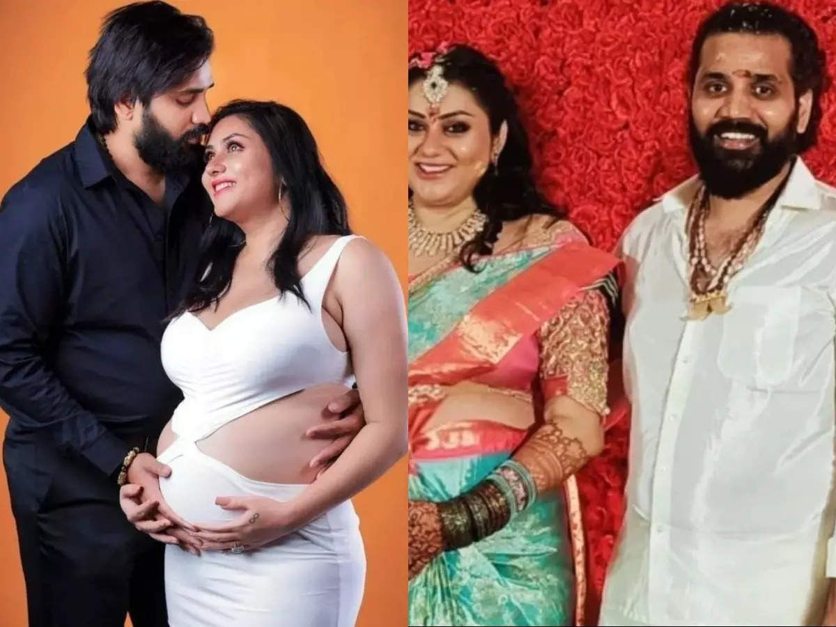 ఘనంగా సీమంతం వేడుకలు జరుపుకున్న నమిత.. ఫోటోలు వైరల్!