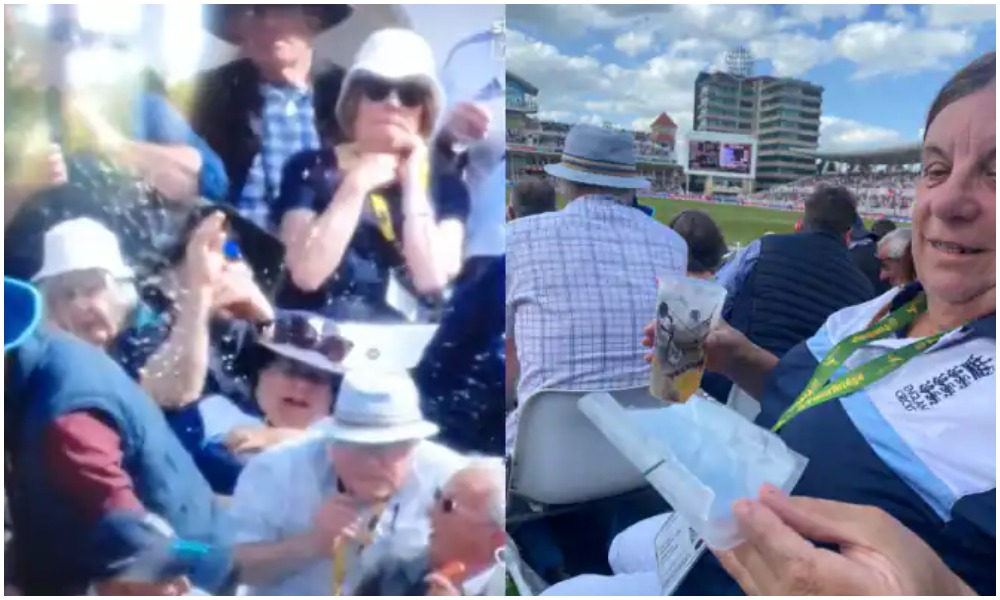 వాట్ ఏ షాట్.. బీరు గ్లాస్ లో బాల్!