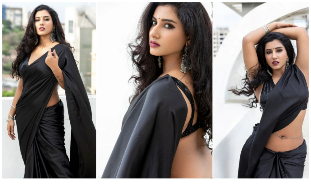 మరోసారి చీరలో నాభి అందాలను చూపెడుతూ రచ్చ చేస్తున్న విష్ణు ప్రియ?