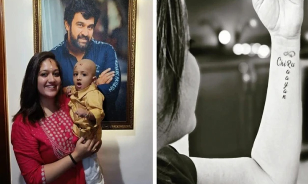 భర్త, కొడుకు పేర్లను పచ్చబొట్టు వేయించున్న కన్నడ నటి.. పచ్చబొట్టుతో క్లారిటీ ఇచ్చిన మేఘన?