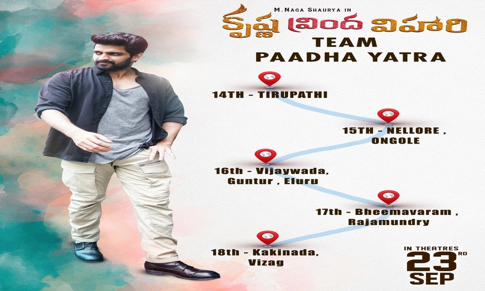 నాగశౌర్య ‘కృష్ణ వ్రింద విహారి’ టీమ్ పాదయాత్ర