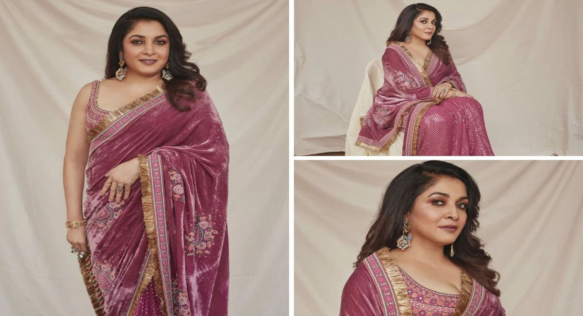 పింక్ కలర్ చీరలో మెరిసిపోతున్న రమ్య కృష్ణ… ఆమె కట్టుకున్న చీర ఖరీదు తెలిస్తే షాక్ అవ్వాల్సిందే?