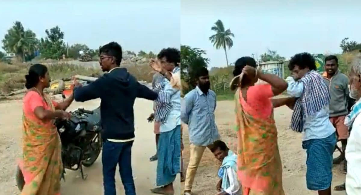 దళితుడి పై రెచ్చిపోయిన మహిళా సర్పంచ్.. వీడియో వైరల్!