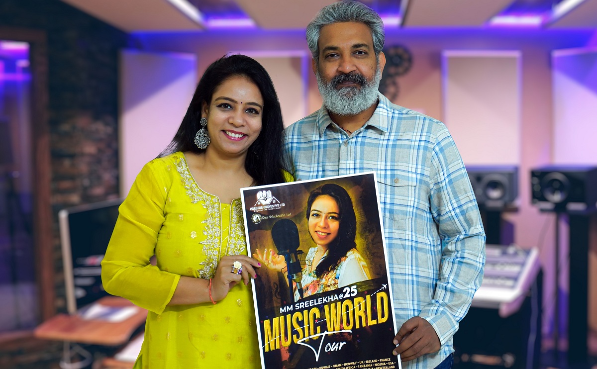రాజమౌళి చేతులమీదుగా MM శ్రీలేఖ వరల్డ్ మ్యూజిక్ టూర్ పోస్టర్ ఆవిష్కరణ.