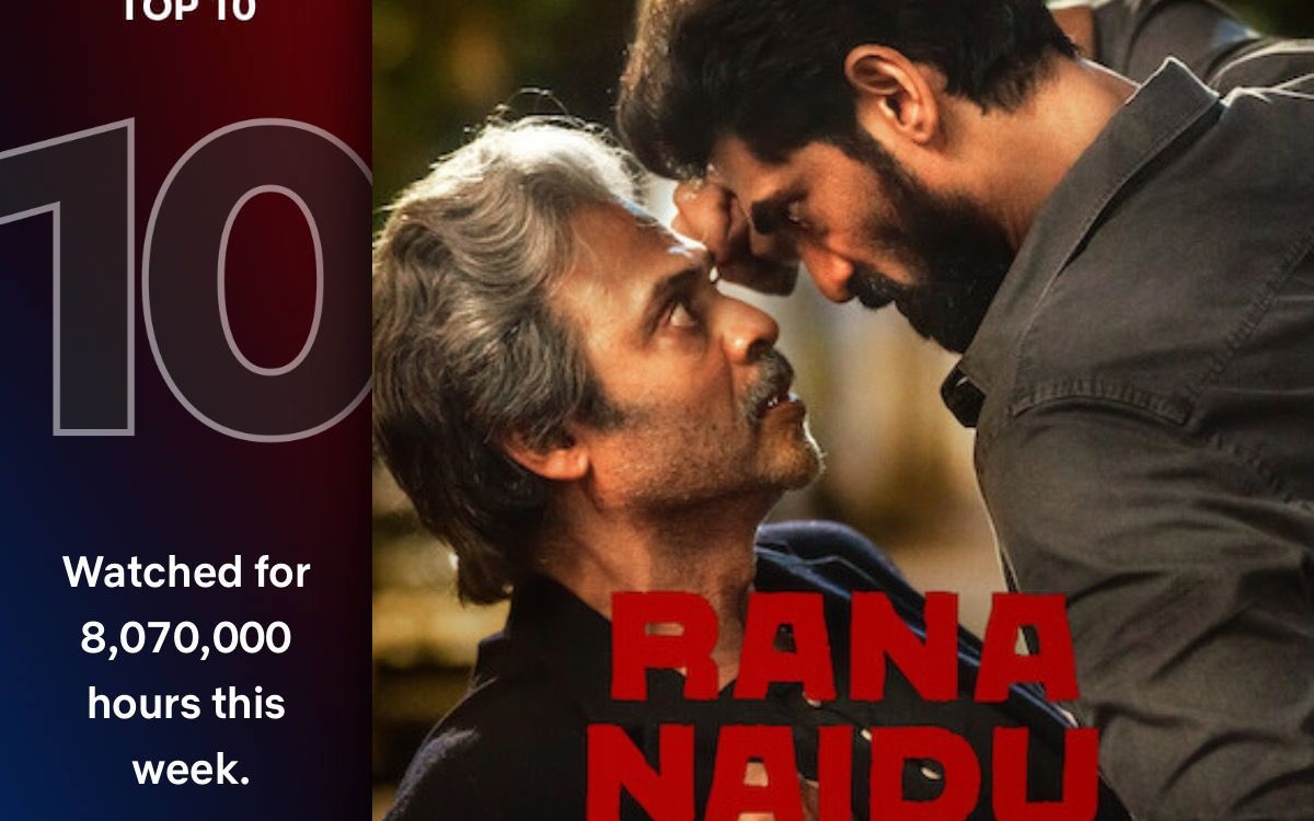 రానా నాయుడు- వరల్డ్ వైడ్ గా మోస్ట్ వాచ్డ్ 10వ సిరీస్‌గా రికార్డ్
