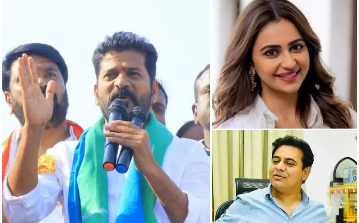కేటీఆర్ పై రేవంత్ ఫైర్ & ఫన్: మధ్యలో రకుల్ ఎందుకు?