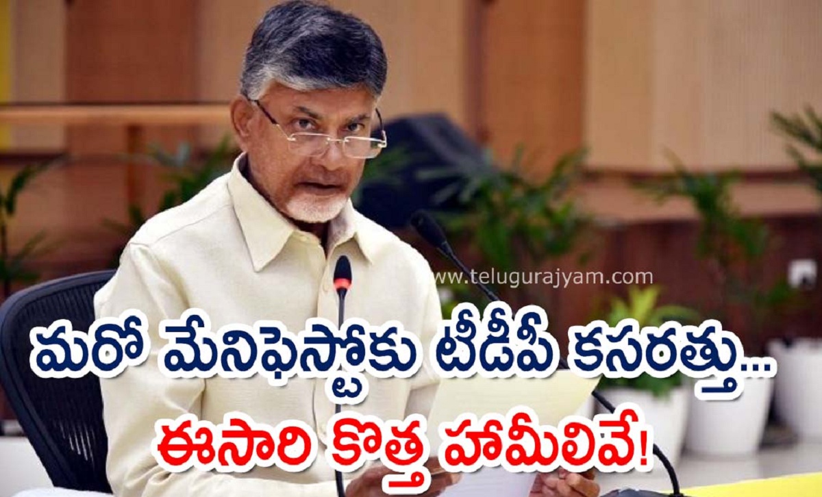 మరో మేనిఫెస్టోకు టీడీపీ కసరత్తు… ఈసారి కొత్త హామీలివే!