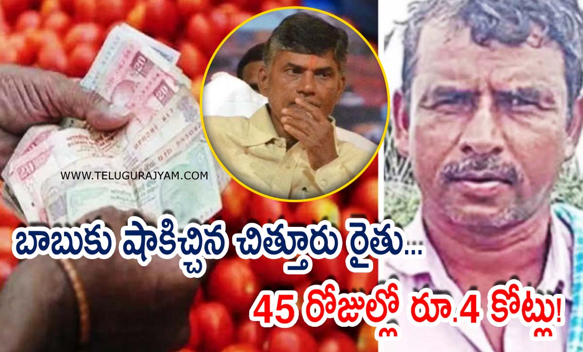 బాబుకు షాకిచ్చిన చిత్తూరు రైతు… 45 రోజుల్లో రూ.4 కోట్లు!