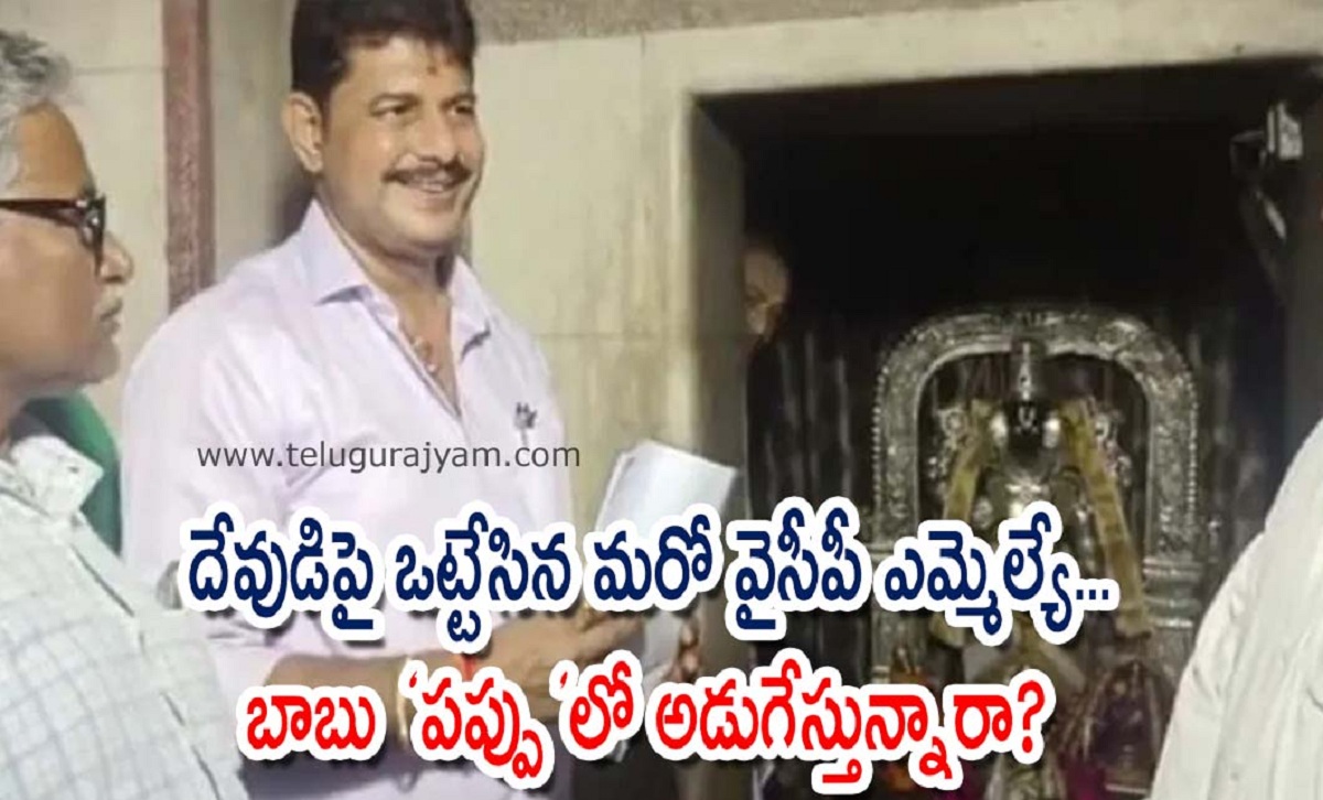 దేవుడిపై ఒట్టేసిన మరో వైసీపీ ఎమ్మెల్యే… బాబు “పప్పు”లో అడుగేస్తున్నారా?