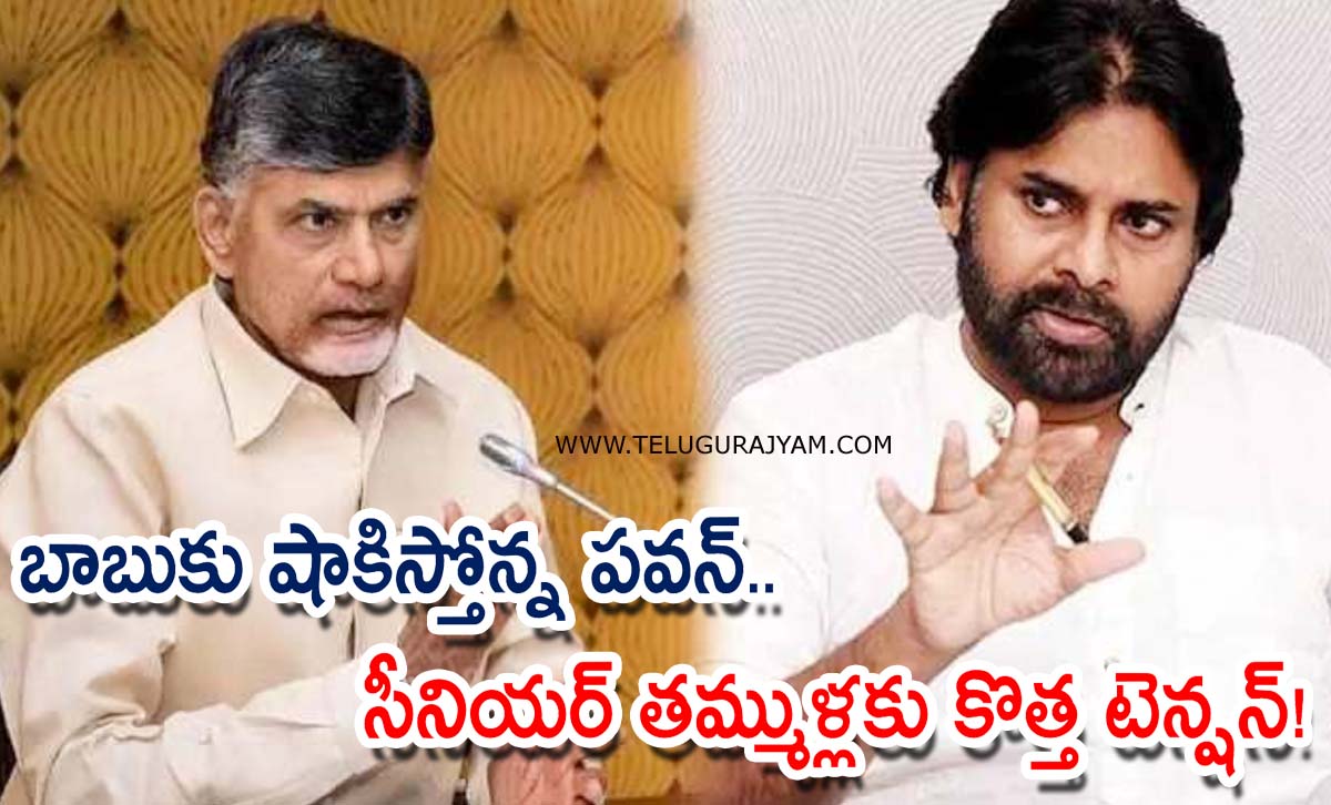 బాబుకు షాకిస్తోన్న పవన్.. సీనియర్ తమ్ముళ్లకు కొత్త టెన్షన్!