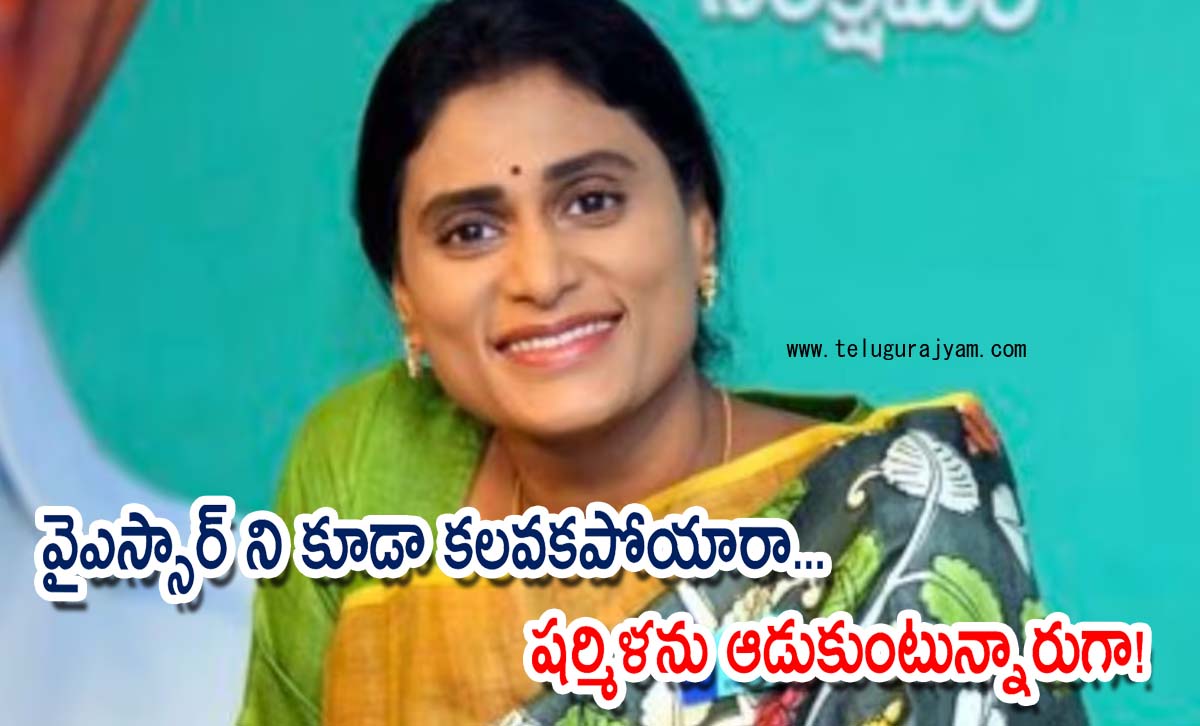 వైఎస్సార్ ని కూడా కలవకపోయారా… షర్మిళను ఆడుకుంటున్నారుగా!