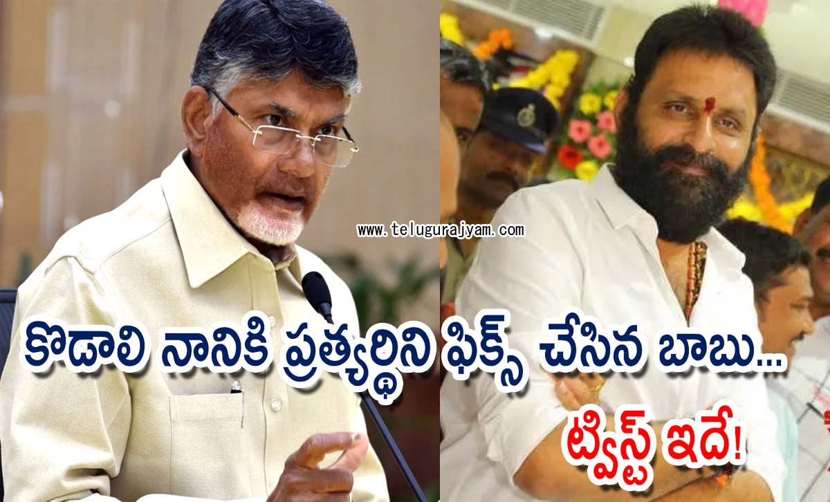 కొడాలి నానికి ప్రత్యర్థిని ఫిక్స్ చేసిన బాబు… ట్విస్ట్ ఇదే!