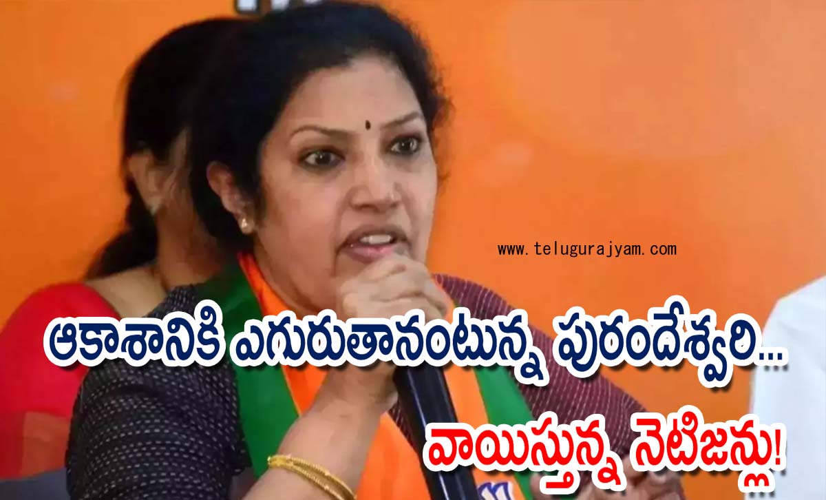 ఆకాశానికి ఎగురుతానంటున్న పురందేశ్వరి… వాయిస్తున్న నెటిజన్లు!