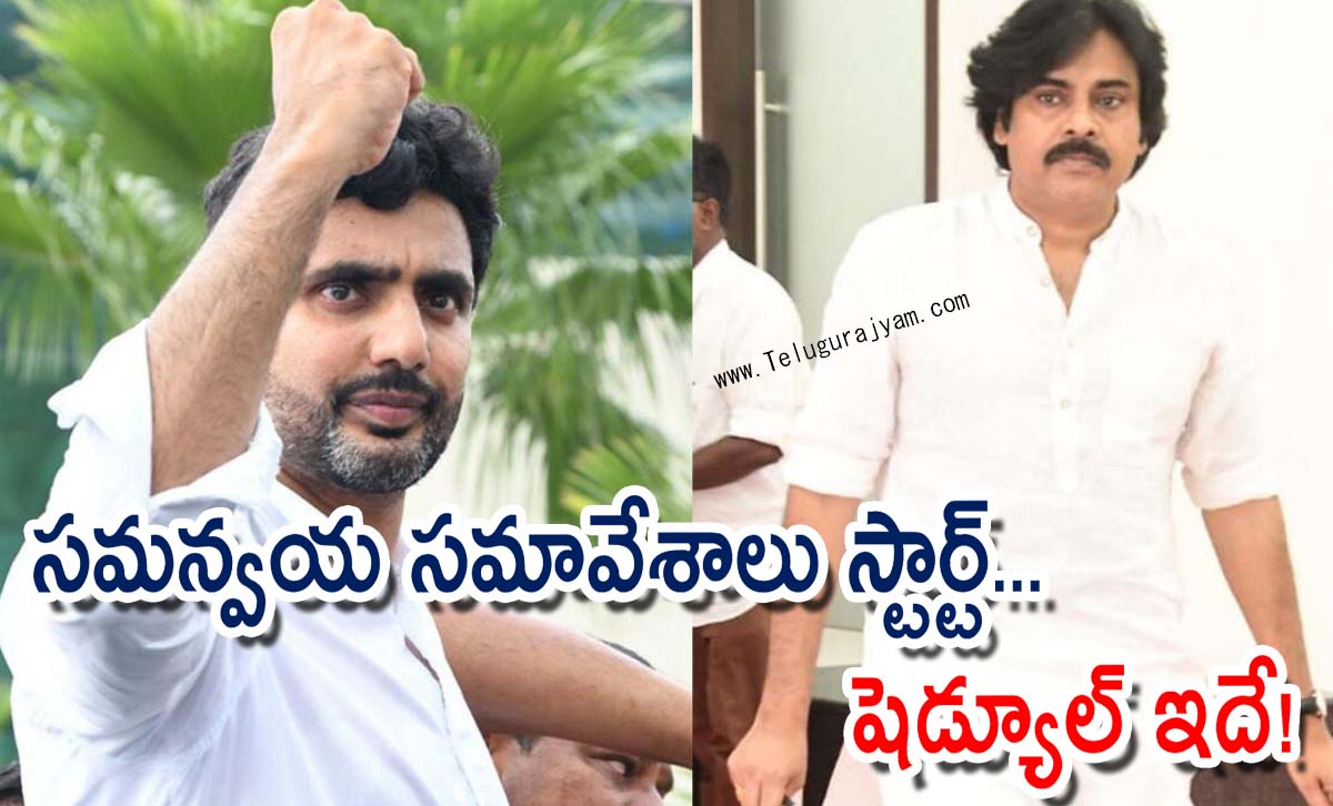 టీడీపీ – జనసేన సమన్వయ సమావేశాలు స్టార్ట్… షెడ్యూల్ ఇదే!