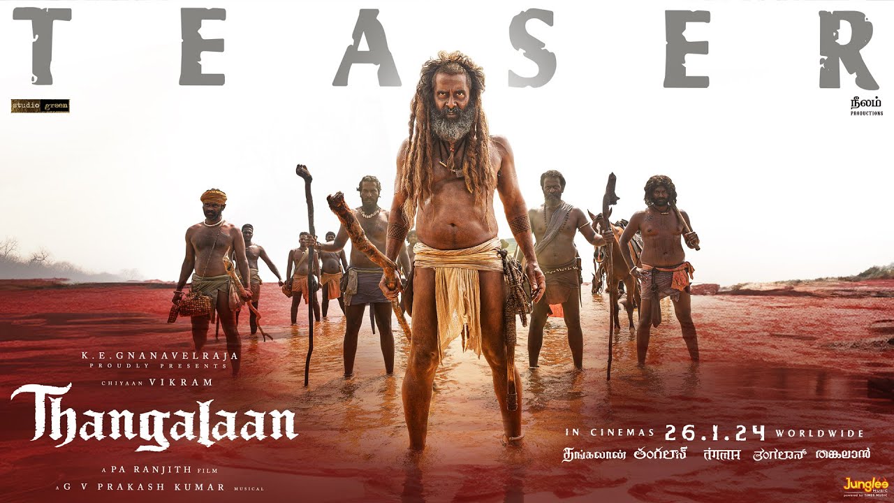 టీజర్ టాక్ : ఒక్క డైలాగ్ కూడా లేకుండా చించేసిన విక్రమ్ “తంగలాన్”
