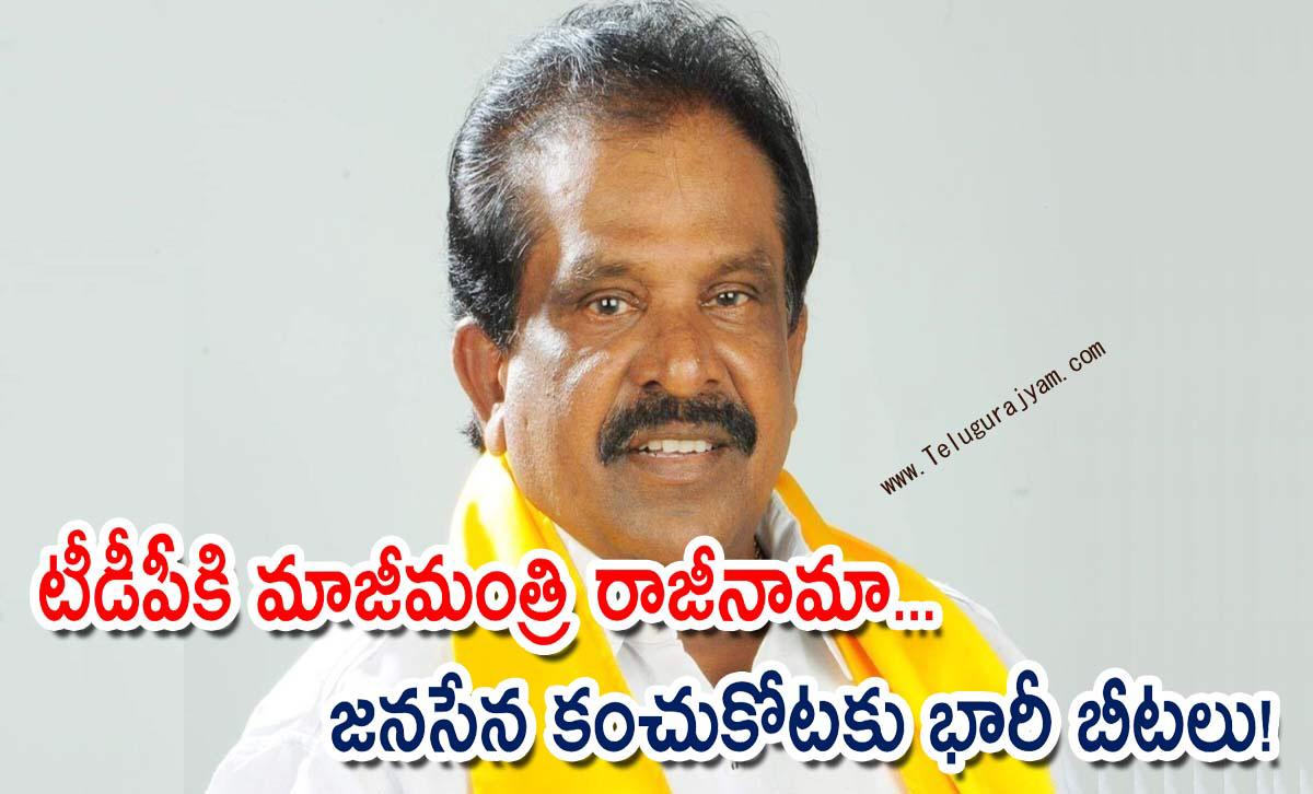 టీడీపీకి మాజీమంత్రి రాజీనామా… జనసేన కంచుకోటకు భారీ బీటలు!