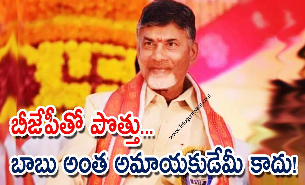 బీజేపీతో పొత్తు… బాబు అంత అమాయకుడేమీ కాదు!