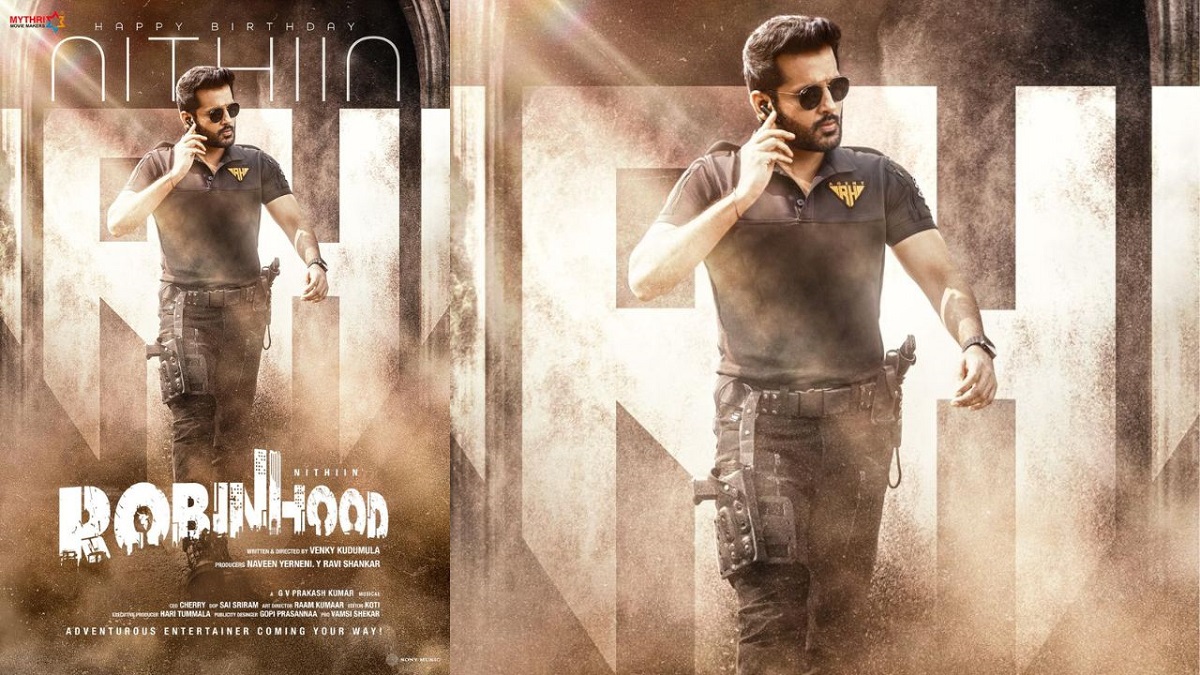 నితిన్ అన్ బీటబుల్ స్వాగ్ & స్టైల్ ‘రాబిన్‌హుడ్’ నుంచి నితిన్ బర్త్ డే స్పెషల్ పోస్టర్ విడుదల
