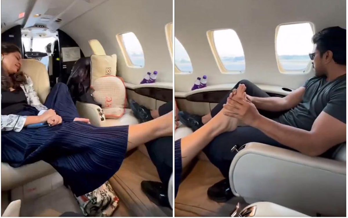 భార్య ఉపాసనకు రామ్‌ మసాజ్‌.. వైరల్‌గా మారిన వీడియో!