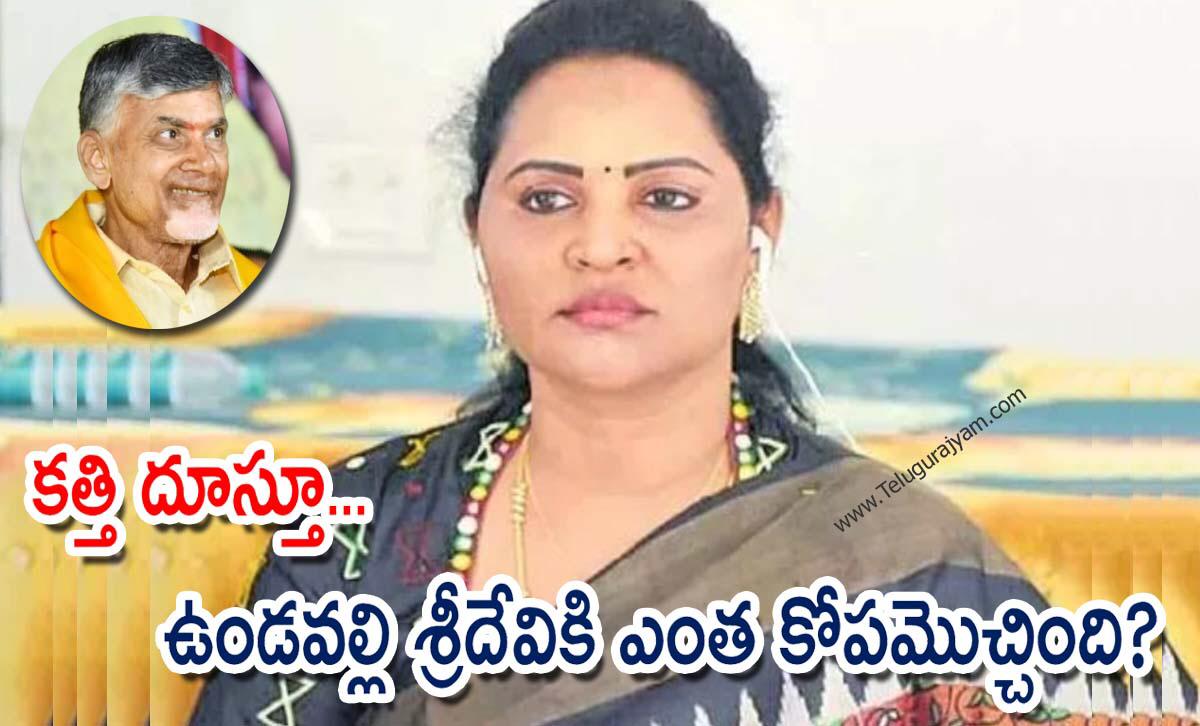 కత్తి దూస్తూ… ఉండవల్లి శ్రీదేవికి ఎంత కోపమొచ్చింది?