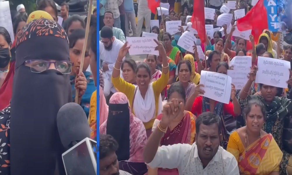 AP: ఉద్యోగ భద్రత కల్పించాలి… ధర్నాకు దిగిన వాలంటీర్లు.. ప్రభుత్వంపై ఫైర్ అయిన వాలంటీర్స్!