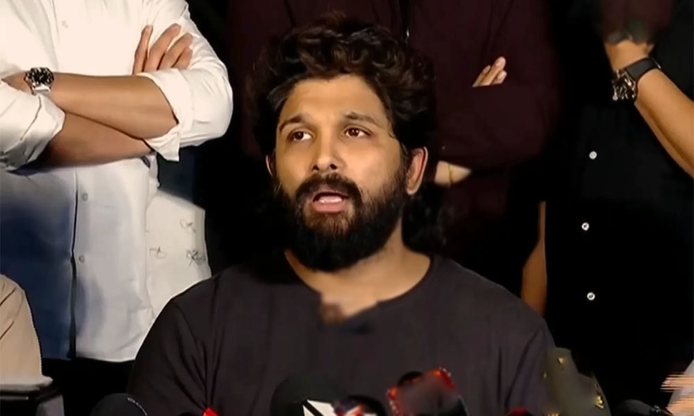 ఈవెంట్స్ అన్నీ రద్దు చేసుకున్నాం.. మనసుకి చాలా కష్టంగా ఉందంటూ ప్రెస్ మీట్ పెట్టిన  అల్లు అర్జున్!