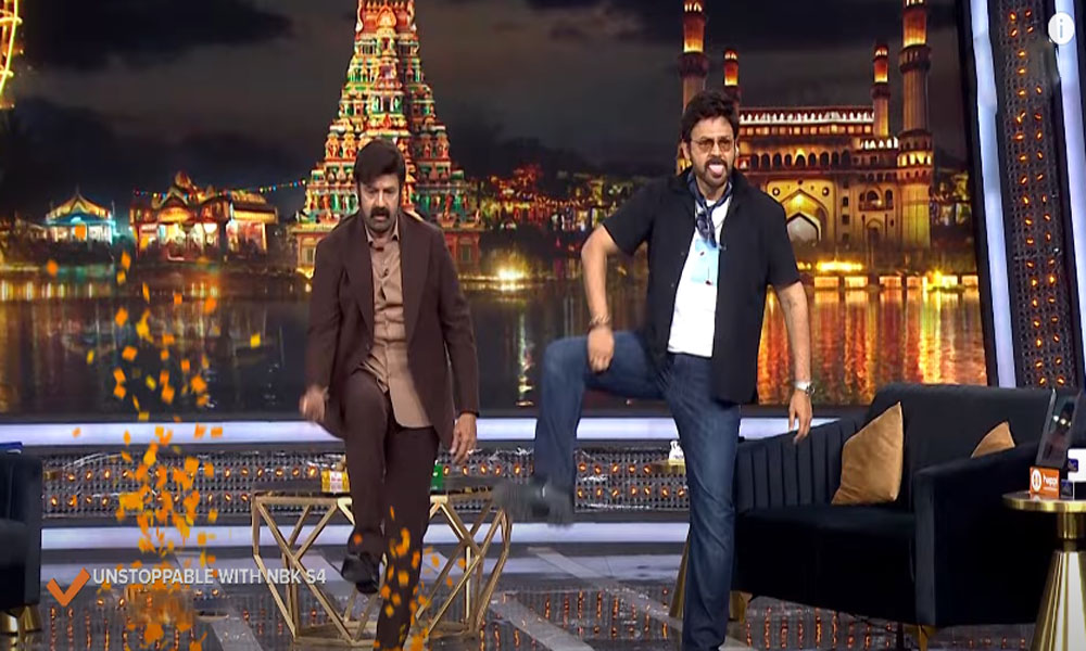 బాలయ్య షోలో తొడగొట్టిన వెంకీ మామ.. రిలీజ్ డేట్ అనౌన్స్ చేసిన ఆహా టీం!