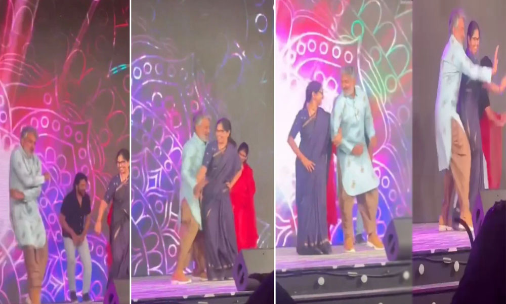 భార్యతో కలిసి డాన్స్ చేసిన రాజమౌళి.. దెబ్బకి సోషల్ మీడియా షేక్!