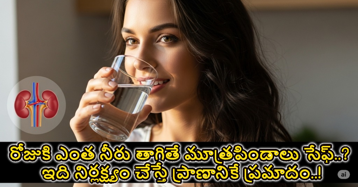 రోజుకి ఎంత నీరు తాగితే మూత్రపిండాలు సేఫ్.. ఇది నిర్లక్ష్యం చేస్తే ప్రాణానికే ప్రమాదం..!