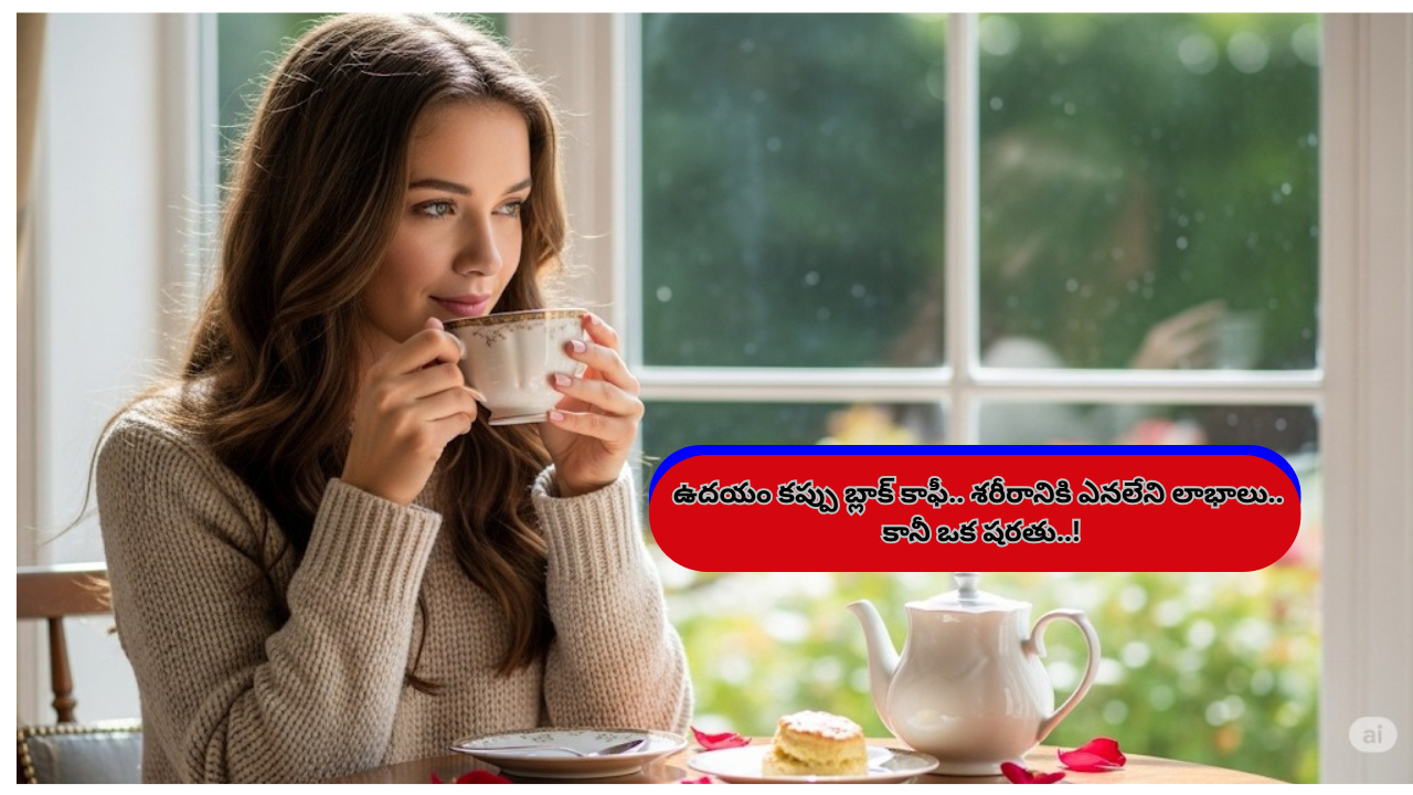 ఉదయం కప్పు బ్లాక్ కాఫీ.. శరీరానికి ఎనలేని లాభాలు.. కానీ ఒక షరతు..!